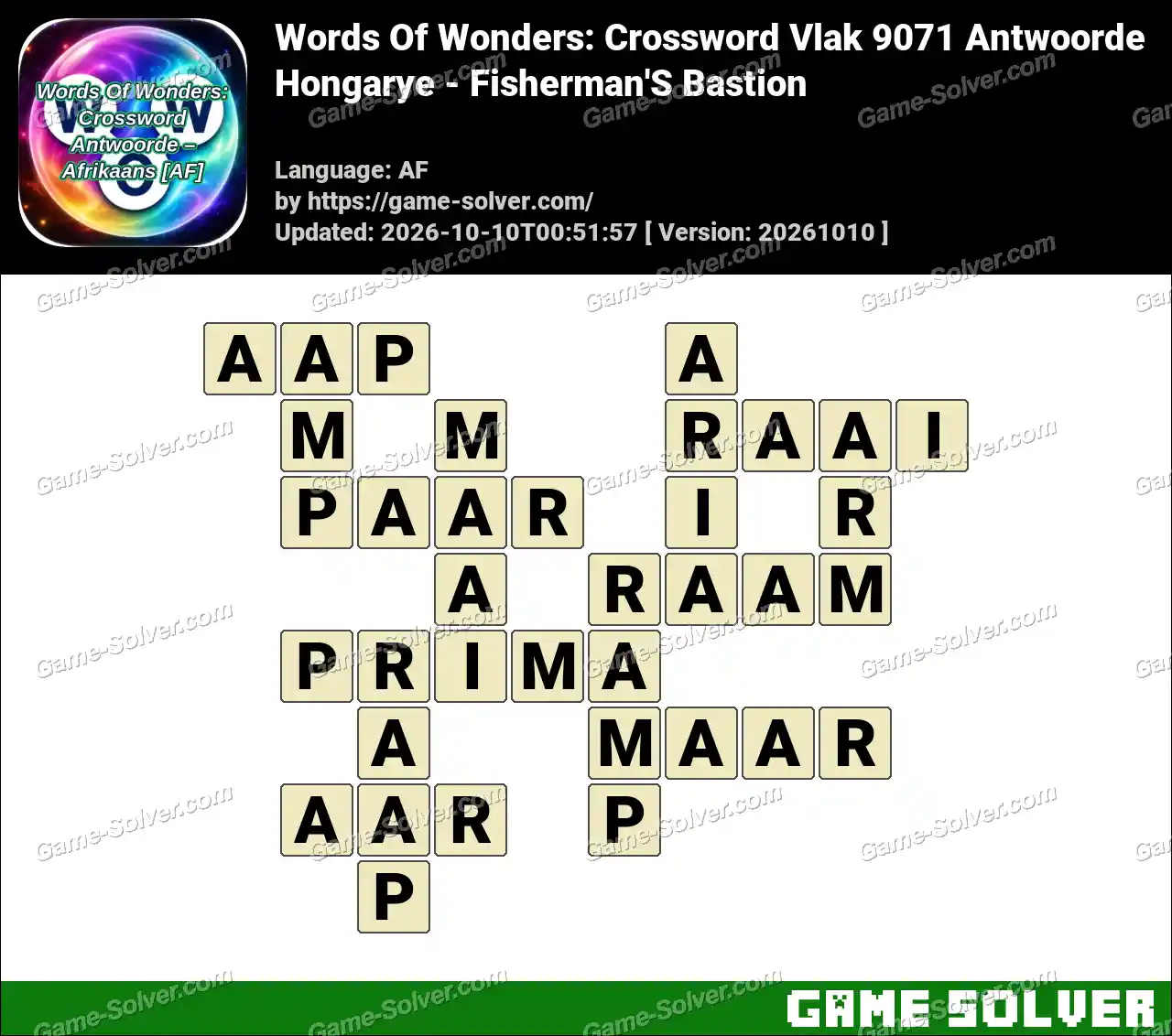 Words Of Wonders: Crossword Vlak 9071 Antwoorde – Hongarye – Fisherman’S Bastion